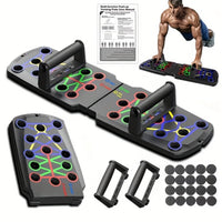 Push up Board, Multifunctional Foldable Pushup Fitness Stand for Portable Strength Training Equipment for Home Gym Workout for Men & Women