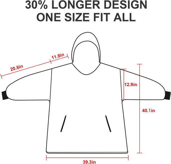 Ultimate Cozy Wearable Blanket Hoodie - Oversized Sherpa Sweatshirt for Maximum Warmth and Comfort!